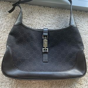 Vintage Gucci Jackie Handbag (Dark Brown)